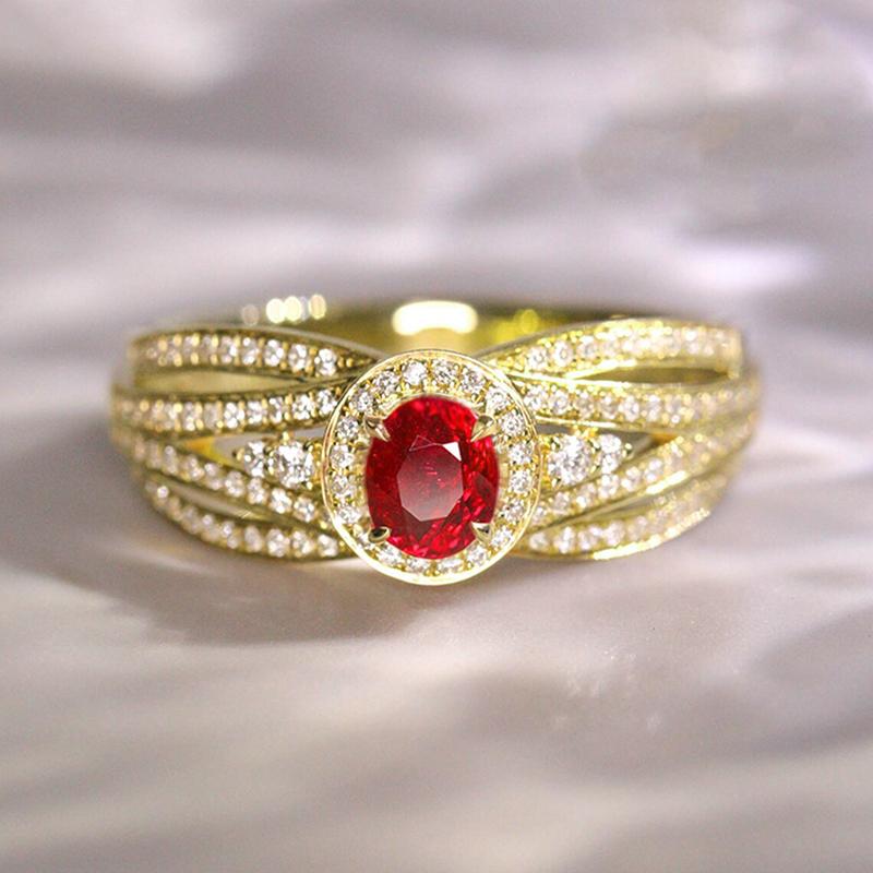 Huitan Gorgeous Oval Red Cubic Zirconia Gold Color Rings Wedding Band Accessories for Women Newly Designed Luxury Trendy 10
Huitan Gorgeous Oval Red Cubic Zirconia Gold Color Rings Wedding Band Accessories for Women Newly Designed Luxury Trendy 10