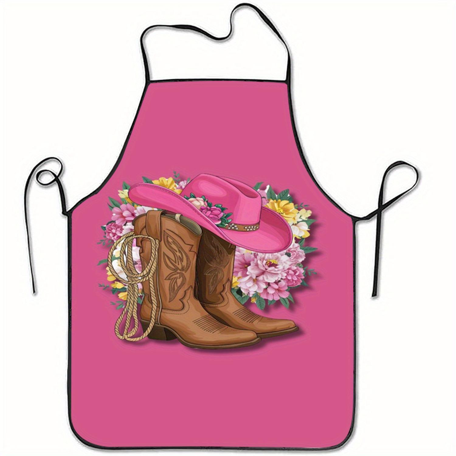 Western Cowboy Boots Apron with Pink Hat and Flowers, Various Sizes, Perfect for Kitchen Cooking and Festive Parties 38X47cm
Western Cowboy Boots Apron with Pink Hat and Flowers, Various Sizes, Perfect for Kitchen Cooking and Festive Parties 38X47cm