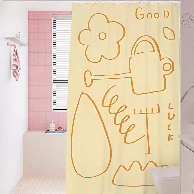 Vikama Korean Lines Shower Curtain Waterproof Mildew Proof Bathroom Partition Curtain Shower Door Curtain Bathroom Decoration W60H190(CM)-1 Pcs
Vikama Korean Lines Shower Curtain Waterproof Mildew Proof Bathroom Partition Curtain Shower Door Curtain Bathroom Decoration W60H190(CM)-1 Pcs