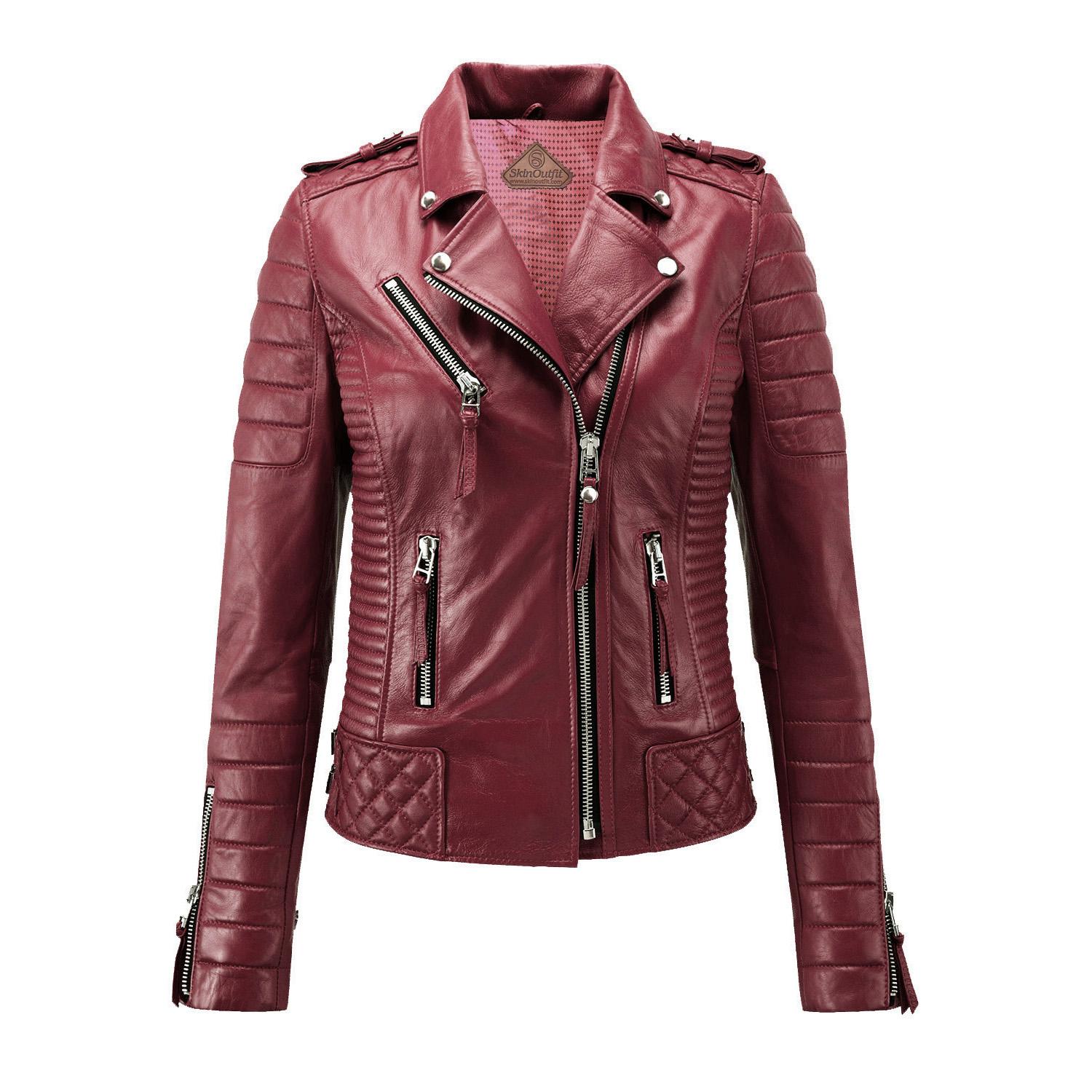 SKINOUTFIT Women s Motorcycle Leather Jacket Genuine Dark Red Lambskin Cafe Racer Biker Outerwear L червоний
SKINOUTFIT Women s Motorcycle Leather Jacket Genuine Dark Red Lambskin Cafe Racer Biker Outerwear L червоний