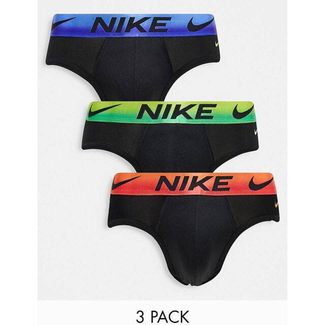 Комплект из трех пар трусов из микрофибры Nike Dri-Fit черного цвета с градиентным поясом
Комплект из трех пар трусов из микрофибры Nike Dri-Fit черного цвета с градиентным поясом