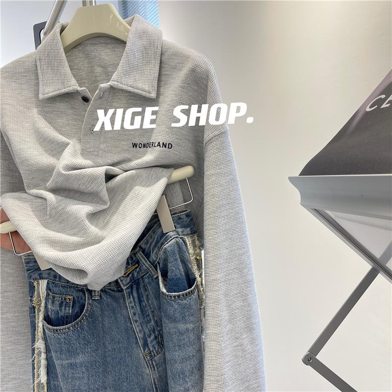 Vintage Loose-Fit Long Sleeve Polo Sweatshirt - Versatile Casual Top 2XL (150-170 jin)
Vintage Loose-Fit Long Sleeve Polo Sweatshirt - Versatile Casual Top 2XL (150-170 jin)