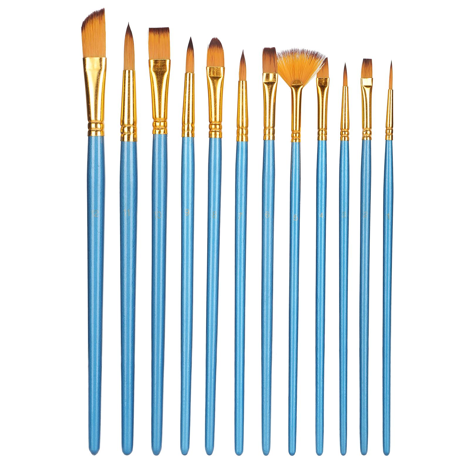 12Pcs Paint Brush Set Nylon Hair Brushes for OilAcrylicWatercolorGouache PaintingBlue рожевий червоний колір
12Pcs Paint Brush Set Nylon Hair Brushes for OilAcrylicWatercolorGouache PaintingBlue рожевий червоний колір