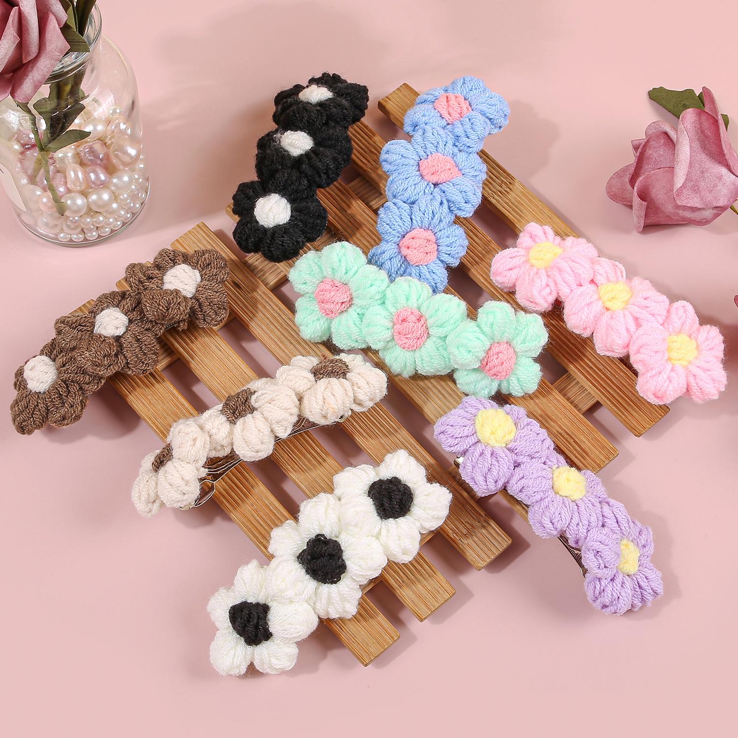 1/4pcs Fashion Knitting Yarn Flower Hair Clips Flower French Hairpins Women Girls Hairgrip Clips Pontail Holder Hair Accessories
1/4pcs Fashion Knitting Yarn Flower Hair Clips Flower French Hairpins Women Girls Hairgrip Clips Pontail Holder Hair Accessories