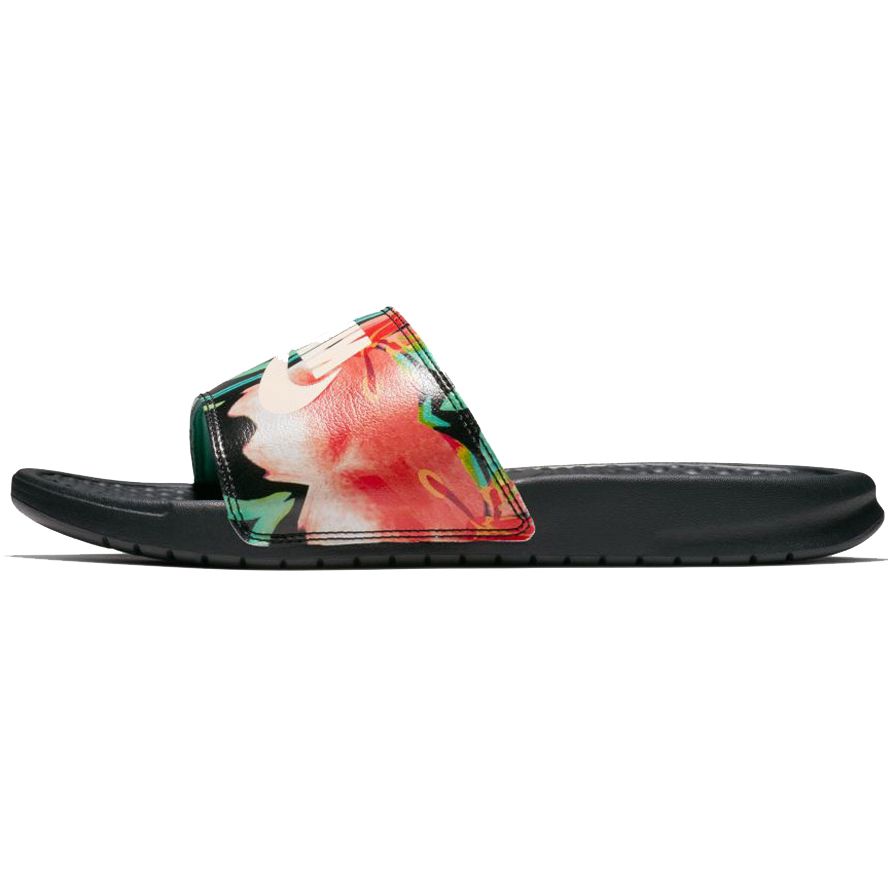 Женские сандалии с цветочным принтом Nike Benassi JDI Black Crimson-Tint-Green-Glow 618919-019
Женские сандалии с цветочным принтом Nike Benassi JDI Black Crimson-Tint-Green-Glow 618919-019