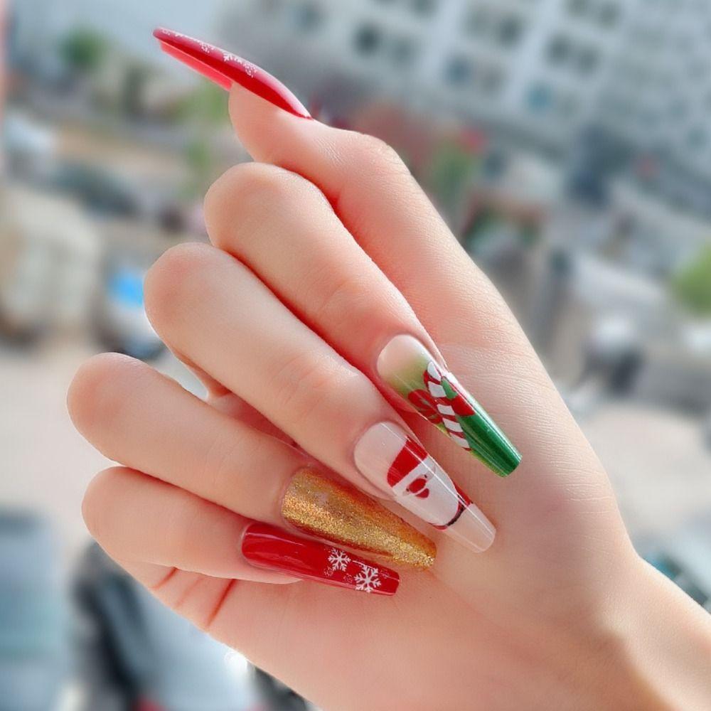 24pcs DIY Manicure Ballerina Full Cover Press on Nails Fake Nails Christmas Long Coffin Santa Claus
24pcs DIY Manicure Ballerina Full Cover Press on Nails Fake Nails Christmas Long Coffin Santa Claus