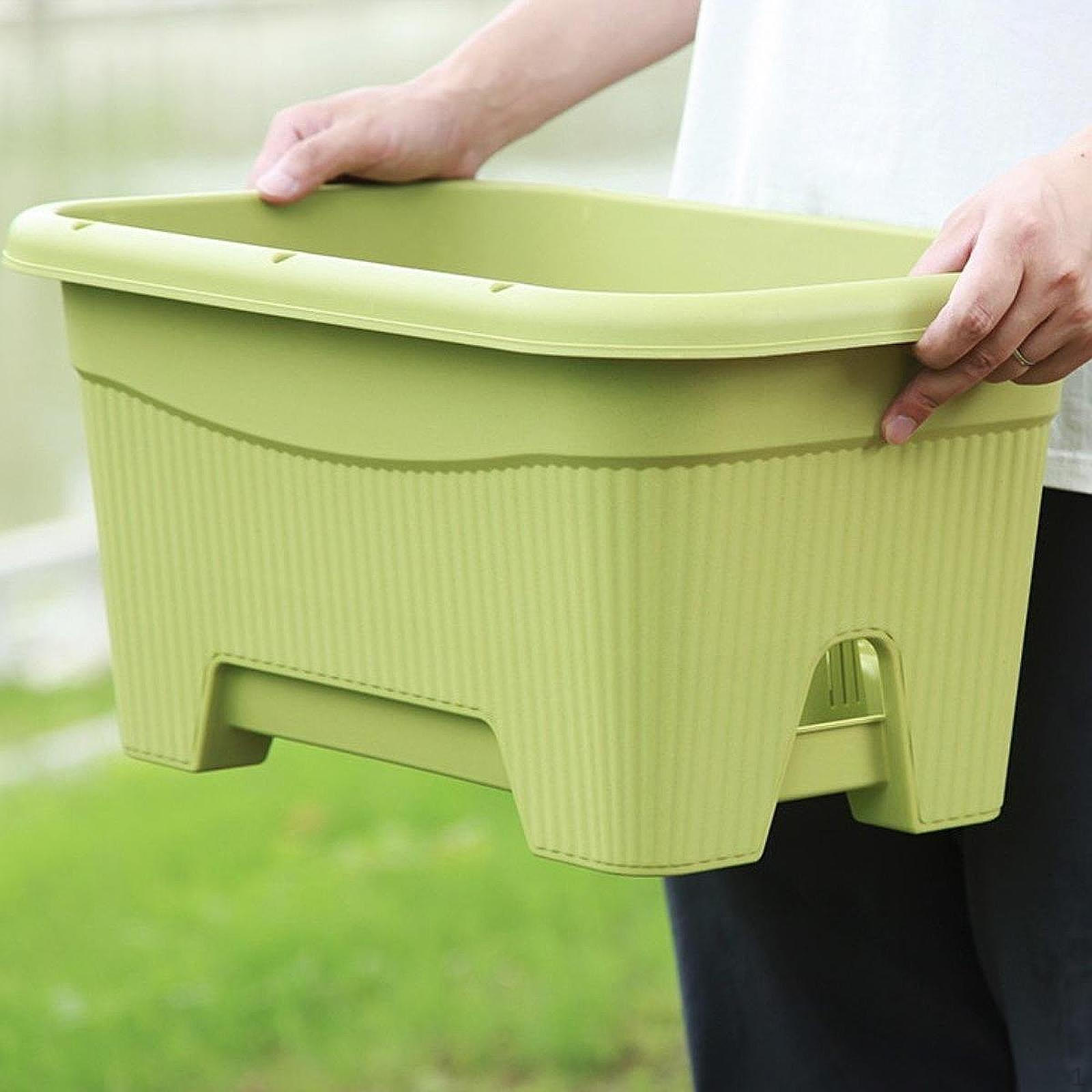 Цветочный ящик для рассады, большой вместительный цветочный горшок, контейнер для выращивания овощей для крыльца, домашнего хозяйства зелёный
Цветочный ящик для рассады, большой вместительный цветочный горшок, контейнер для выращивания овощей для крыльца, домашнего хозяйства зелёный