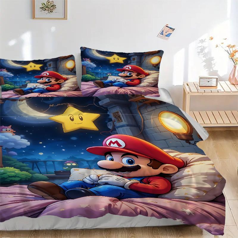 Постельное белье Super Mario, 3 предмета: Идеально подойдет для спальни или гостевой комнаты.. Мягкий и удобный, без стержня yy251009164 135x200cm
Постельное белье Super Mario, 3 предмета: Идеально подойдет для спальни или гостевой комнаты.. Мягкий и удобный, без стержня yy251009164 135x200cm