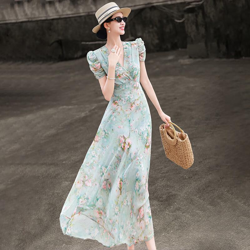 Lancer Summer French Elegant Printed V-Neck Puff Sleeve Maxi Dress XXL
Lancer Summer French Elegant Printed V-Neck Puff Sleeve Maxi Dress XXL