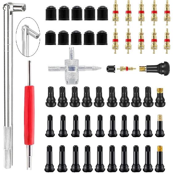 Valve Stem Puller Installer Tool, 10pcs TR412,10pcs TR413,10Pcs TR414 Snap-in Valve Stems & Caps,10pcs Copper Valve Stem Cores, 4 Way Valve Core
Valve Stem Puller Installer Tool, 10pcs TR412,10pcs TR413,10Pcs TR414 Snap-in Valve Stems & Caps,10pcs Copper Valve Stem Cores, 4 Way Valve Core