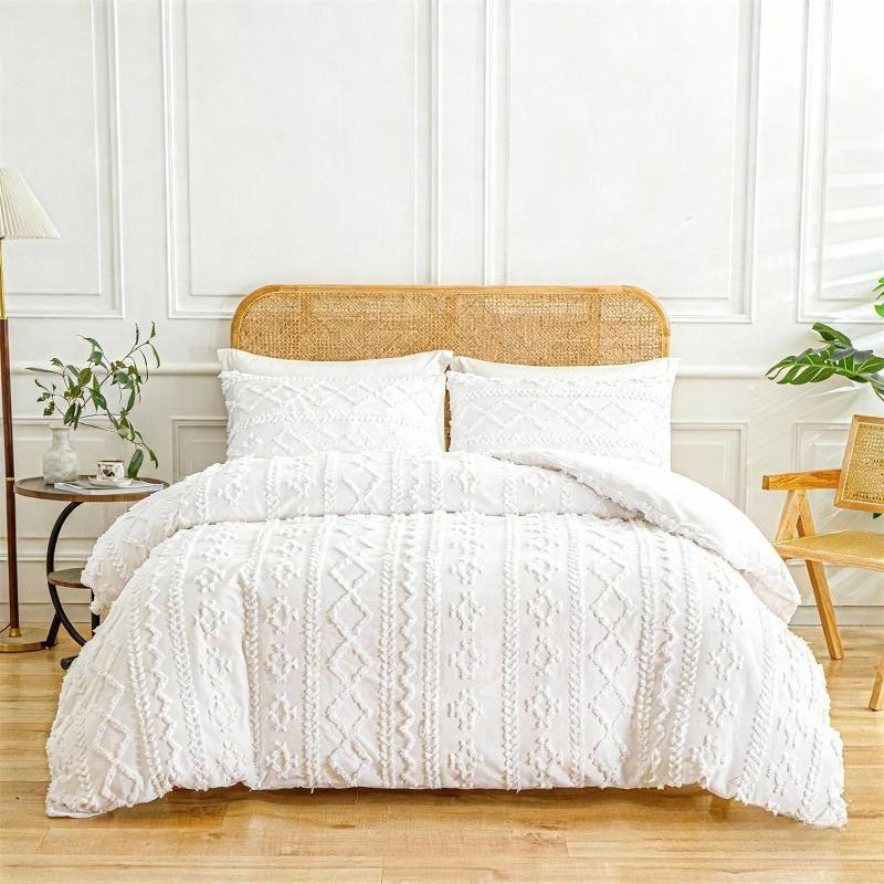 2/3pcs Tufted Beige Duvet Cover Full/Queen/King Size Boho Tufted Microfiber Bedding Set All Seasons for Home Wedding Decoration 135x200cm 2pcs
2/3pcs Tufted Beige Duvet Cover Full/Queen/King Size Boho Tufted Microfiber Bedding Set All Seasons for Home Wedding Decoration 135x200cm 2pcs