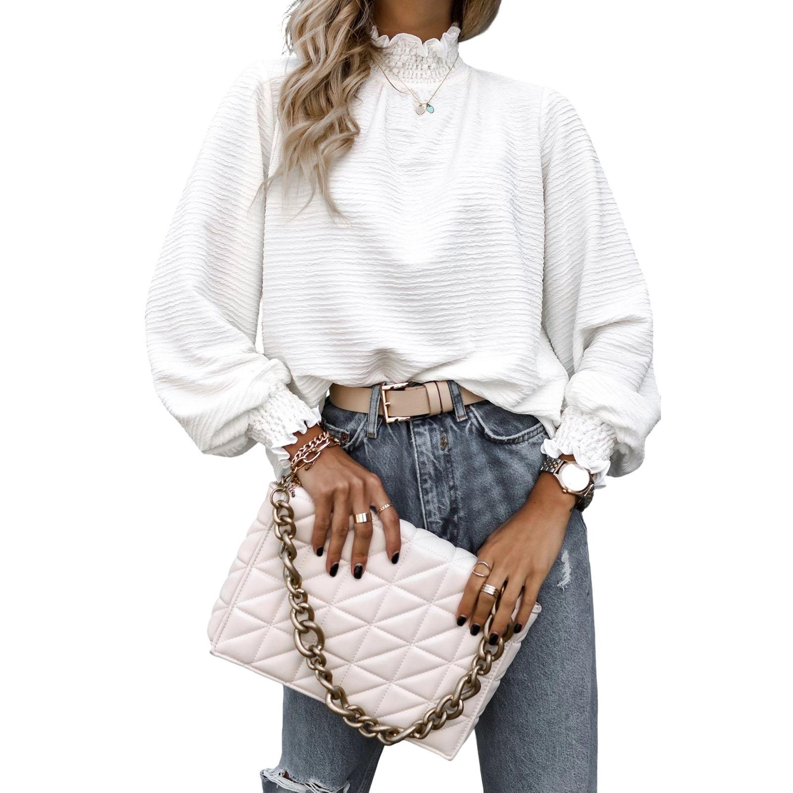 Women s Gao Ling Long Sleeves Versatile Street Photography Upper Garment M білий
Women s Gao Ling Long Sleeves Versatile Street Photography Upper Garment M білий