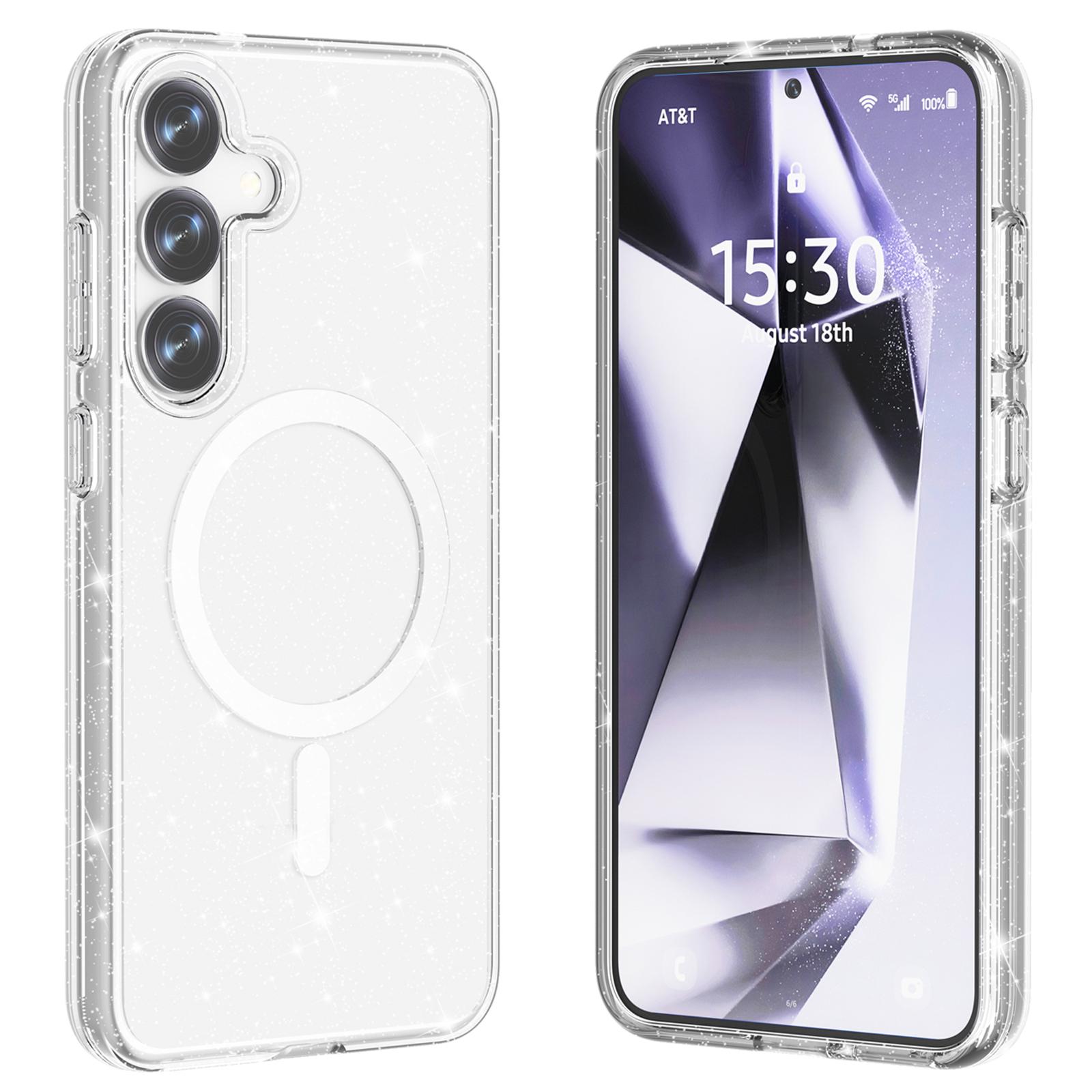 For Samsung Galaxy S25 Case Compatible with MagSafe Shockproof TPU+PC Glitter Back Cover A
For Samsung Galaxy S25 Case Compatible with MagSafe Shockproof TPU+PC Glitter Back Cover A