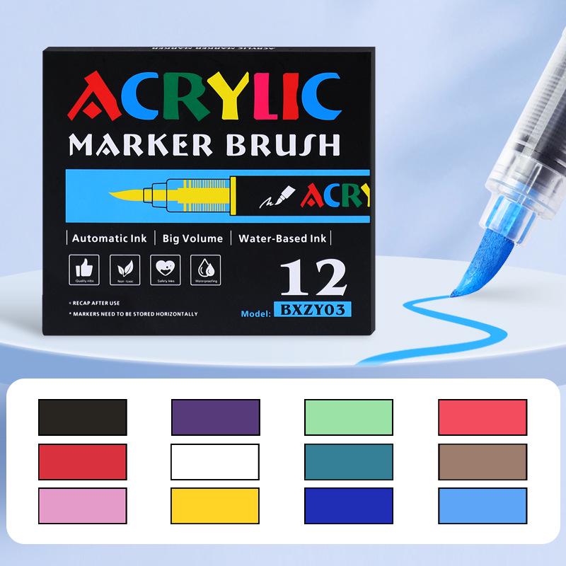 Acrylic Soft Tip Non-Bleeding Marker Set for Students Art Projects Smart Ink Control/Newly Upgraded Fiber Soft Tip
Acrylic Soft Tip Non-Bleeding Marker Set for Students Art Projects Smart Ink Control/Newly Upgraded Fiber Soft Tip