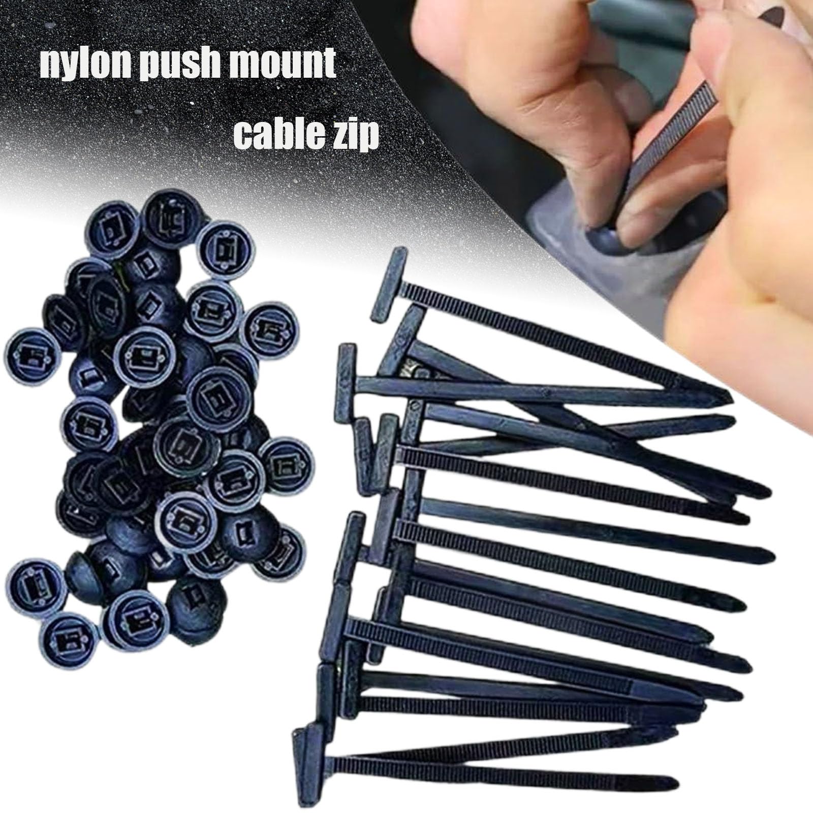 Nylon Universal Cable Tie Buckle Self-Locking Nylon Zip Ties Holder Multi-purpose Cable Ties for Auto Repair Home Garage Electrical Wiring 20-pcs
Nylon Universal Cable Tie Buckle Self-Locking Nylon Zip Ties Holder Multi-purpose Cable Ties for Auto Repair Home Garage Electrical Wiring 20-pcs