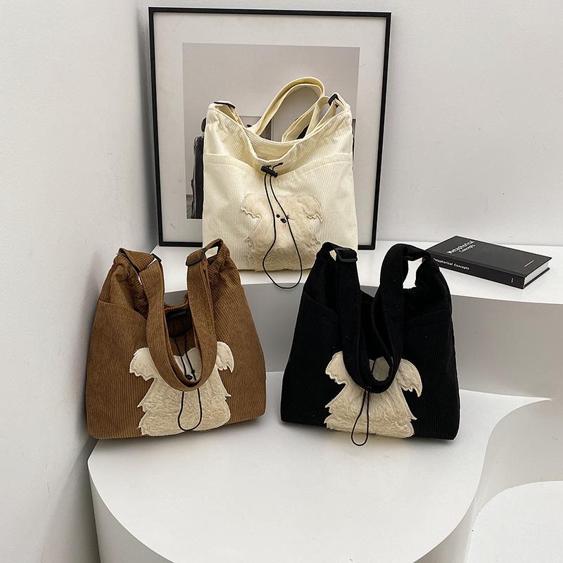 Cute cartoon puppy shoulder bag for girls 2025 spring large-capacity versatile drawstring tote bag diagonal span bag one size fits all чорний
Cute cartoon puppy shoulder bag for girls 2025 spring large-capacity versatile drawstring tote bag diagonal span bag one size fits all чорний