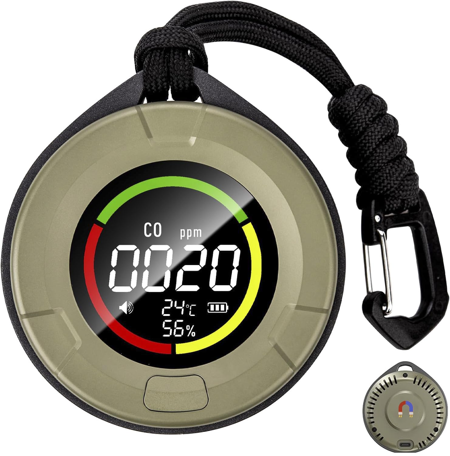 MVOWIZON Exclusive Carbon Monoxide Detector Checker CO NDIR Method CO Leakage Detector CO Leak Fast Charging High Precision Portable Alarm for Camping зелений
MVOWIZON Exclusive Carbon Monoxide Detector Checker CO NDIR Method CO Leakage Detector CO Leak Fast Charging High Precision Portable Alarm for Camping зелений