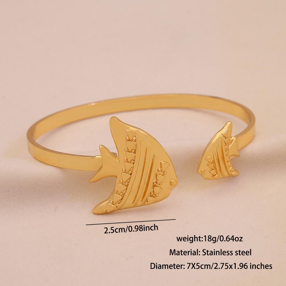 Euro-American Style C-Opening Titanium Steel Bangle for Women, Sea Turtle, Conch, and Scallop Bracelet, Cross-border Jewelry
Euro-American Style C-Opening Titanium Steel Bangle for Women, Sea Turtle, Conch, and Scallop Bracelet, Cross-border Jewelry