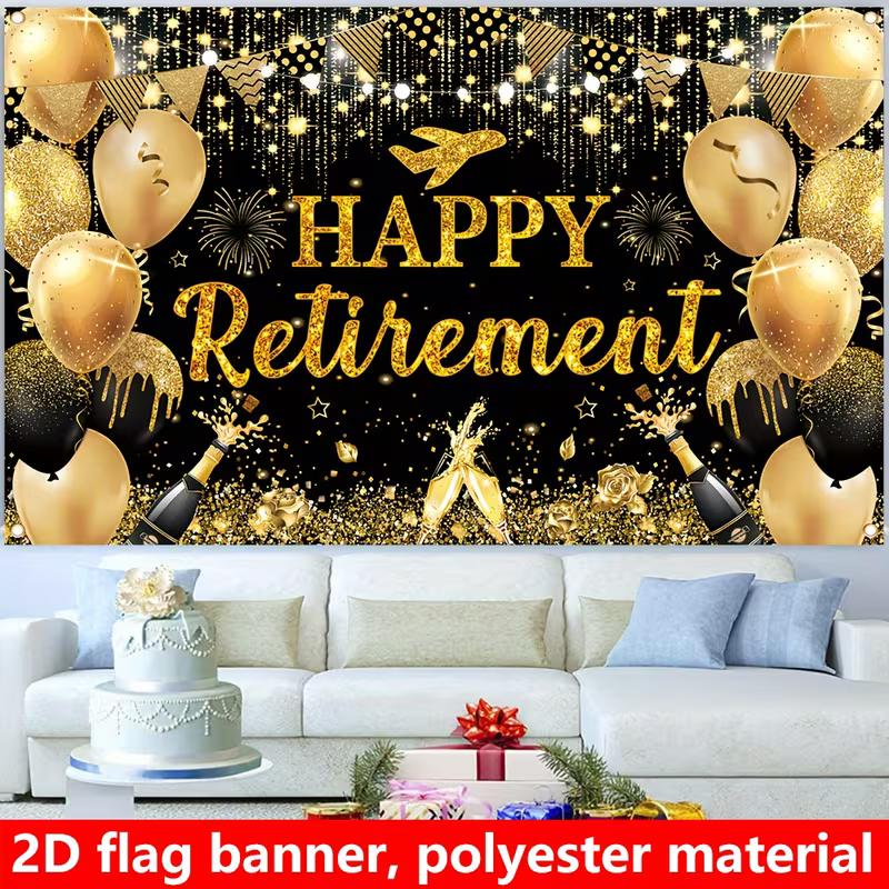 2D Happy Retirement Photo Backdrop, Gold Champagne Party Decoration 47.2x31.5inch/120*80cm
2D Happy Retirement Photo Backdrop, Gold Champagne Party Decoration 47.2x31.5inch/120*80cm