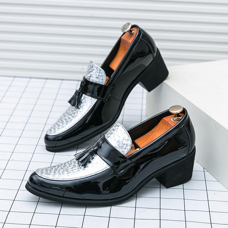 Luxury Designer New Pointed Tassels Loafter Height Increasing Leather Casual Shoes For Men Wedding Dress Prom Formal Footwear 38
Luxury Designer New Pointed Tassels Loafter Height Increasing Leather Casual Shoes For Men Wedding Dress Prom Formal Footwear 38