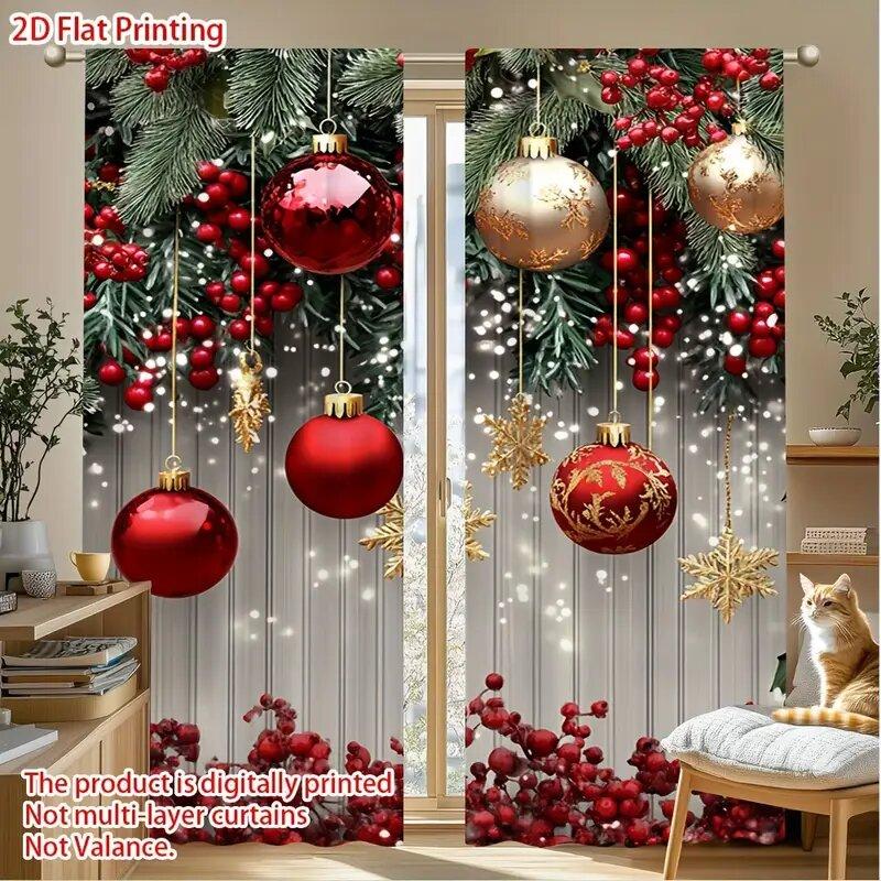 Christmas Pine Branches Balloons Print Curtains Pole Bag Home Decoration Room Set Of 2 Made Polyester W100*H70(CM)-Grommet top&2PCS
Christmas Pine Branches Balloons Print Curtains Pole Bag Home Decoration Room Set Of 2 Made Polyester W100*H70(CM)-Grommet top&2PCS