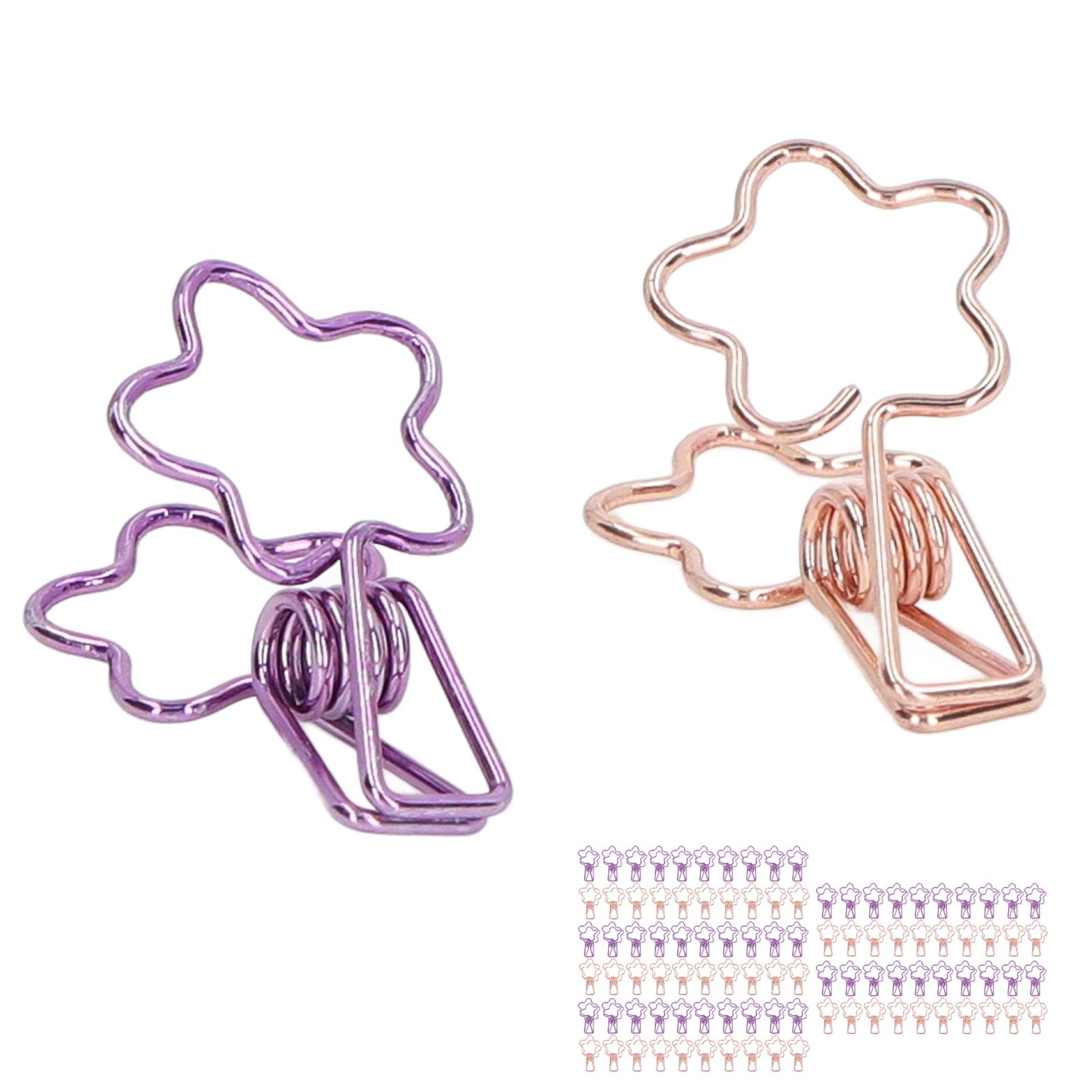 100 шт. Милі скріпки для паперу Мультяшна форма квітки Рожево-золоті Фіолетові Затискачі для паперу для дому школи офісу
100 шт. Милі скріпки для паперу Мультяшна форма квітки Рожево-золоті Фіолетові Затискачі для паперу для дому школи офісу