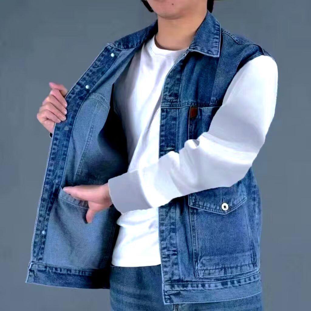 2025 Men s Trendy Multi-pocket Denim Vest - Spring/Autumn Loose Workwear 4XL синий
2025 Men s Trendy Multi-pocket Denim Vest - Spring/Autumn Loose Workwear 4XL синий
