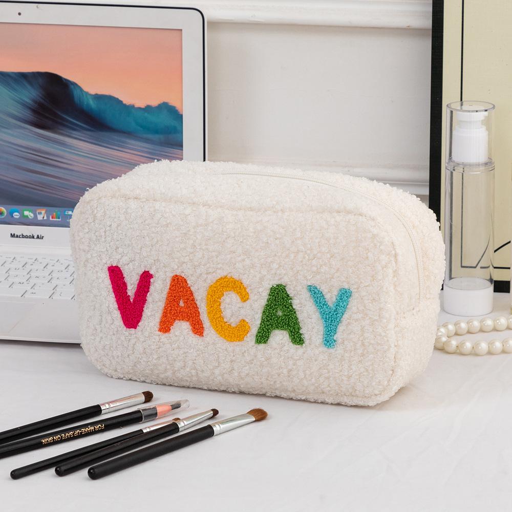 Letter Embroidery Women s Cosmetic Bags Faux Lamb Wool Ladies Makeup Storage Bag Soft Plush Female Portable Zipper Clutch Purse
Letter Embroidery Women s Cosmetic Bags Faux Lamb Wool Ladies Makeup Storage Bag Soft Plush Female Portable Zipper Clutch Purse