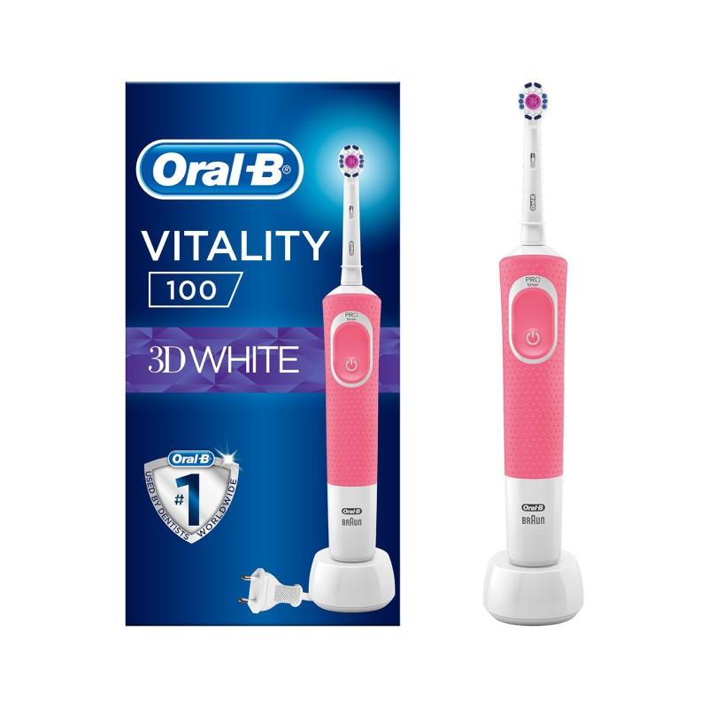 Электрическая зубная щетка Oral B для взрослых D100 Vitality, щетка для чистки зубов, перезаряжаемая, водонепроницаемая, электронное отбеливание зубов, розовый
Электрическая зубная щетка Oral B для взрослых D100 Vitality, щетка для чистки зубов, перезаряжаемая, водонепроницаемая, электронное отбеливание зубов, розовый