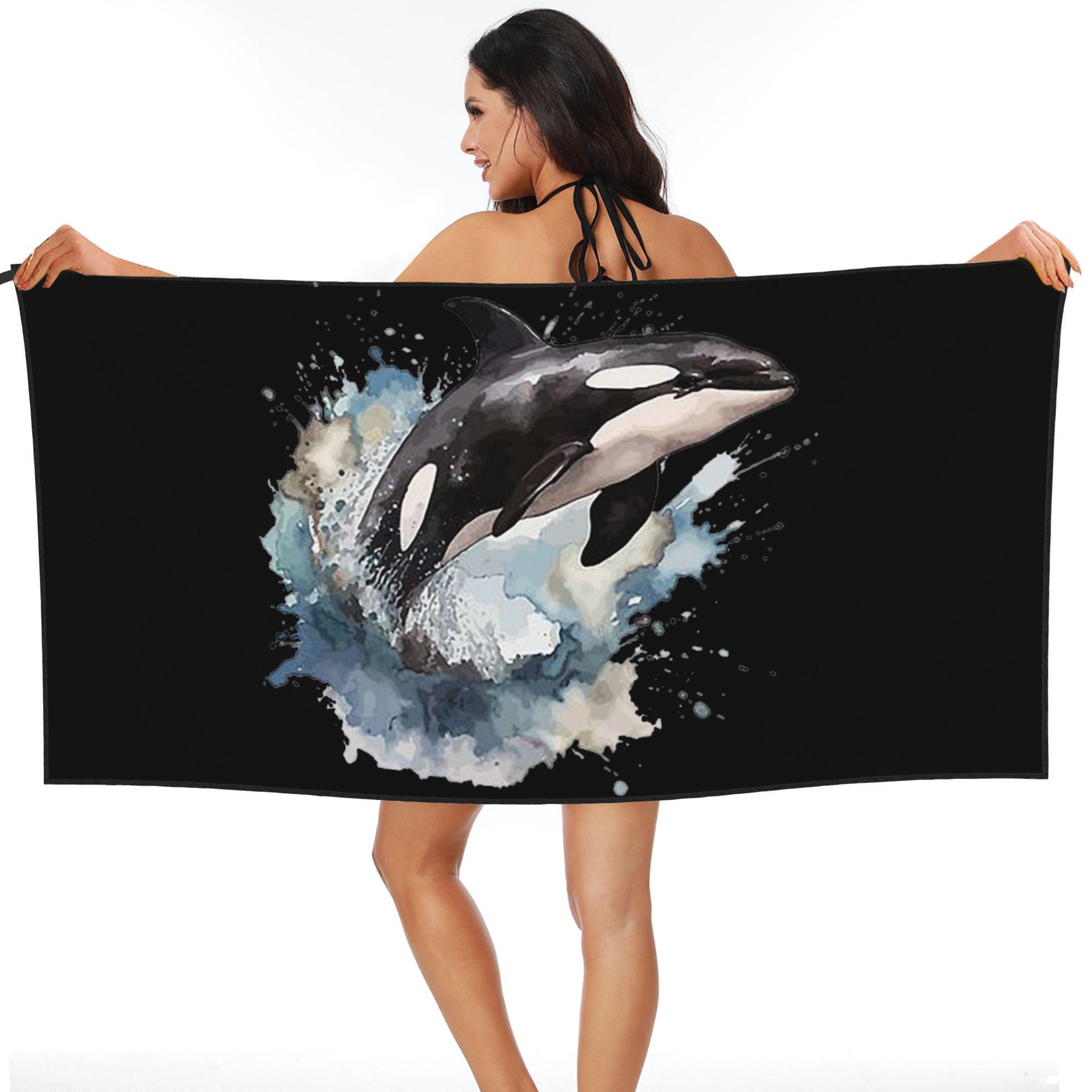 Orca Aquatic Sea Ocean Killer Whale Beach Towel Soft Microfiber Quick Dry Absorbent Quick Towels For Bath W40*H60(CM)
Orca Aquatic Sea Ocean Killer Whale Beach Towel Soft Microfiber Quick Dry Absorbent Quick Towels For Bath W40*H60(CM)
