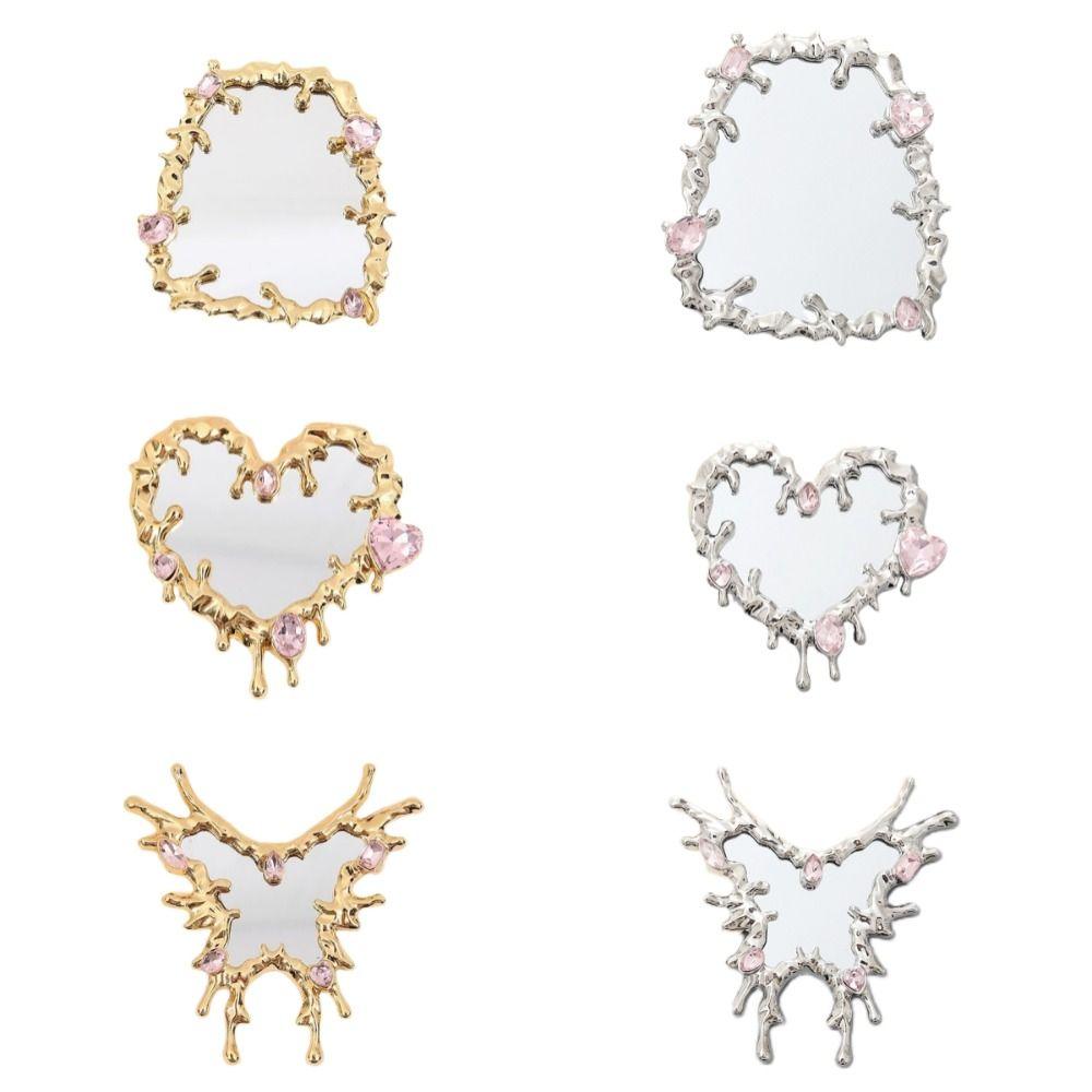 Butterfly Mini Y2K Mirror Heart Portable Mirror Makeup Tool Irregular Mirror Phone Case Decor Double Sided Adhesive C
Butterfly Mini Y2K Mirror Heart Portable Mirror Makeup Tool Irregular Mirror Phone Case Decor Double Sided Adhesive C