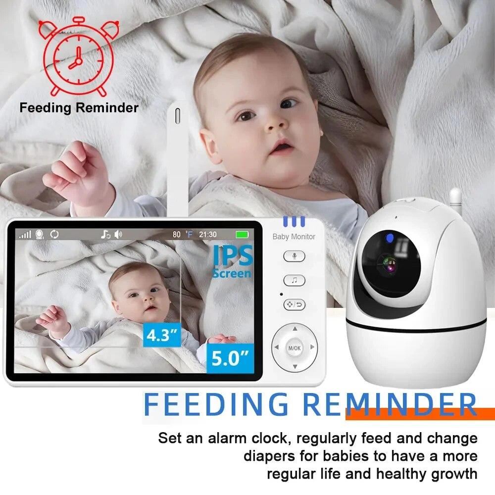 5-дюймовый видеоняня с 4-кратным зумом, камера-няня Bebe Nanny Monitors для матери и ребенка, двухсторонняя аудиосвязь, ночное видение, няня
5-дюймовый видеоняня с 4-кратным зумом, камера-няня Bebe Nanny Monitors для матери и ребенка, двухсторонняя аудиосвязь, ночное видение, няня