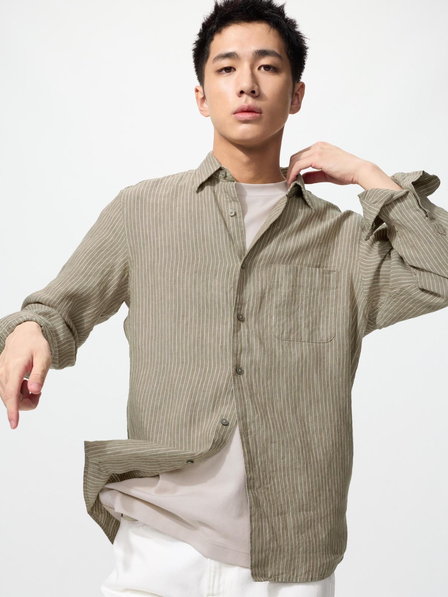 Uniqlo Премиальная льняная рубашка в полоску B 37 BROWN/UNISEX XL
Uniqlo Премиальная льняная рубашка в полоску B 37 BROWN/UNISEX XL