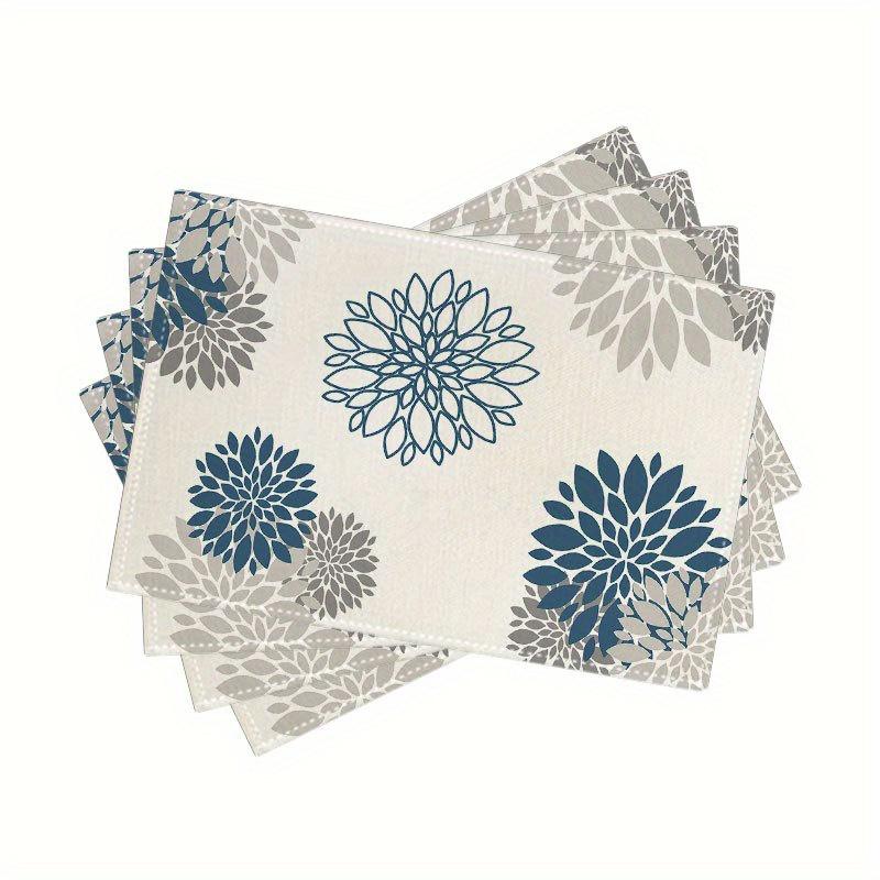4pcs Blue & Grey Dahlia Placemats – Floral Print, 12x18in, Elegant Home Kitchen & Party Table Decor 30x45cm-4PC
4pcs Blue & Grey Dahlia Placemats – Floral Print, 12x18in, Elegant Home Kitchen & Party Table Decor 30x45cm-4PC