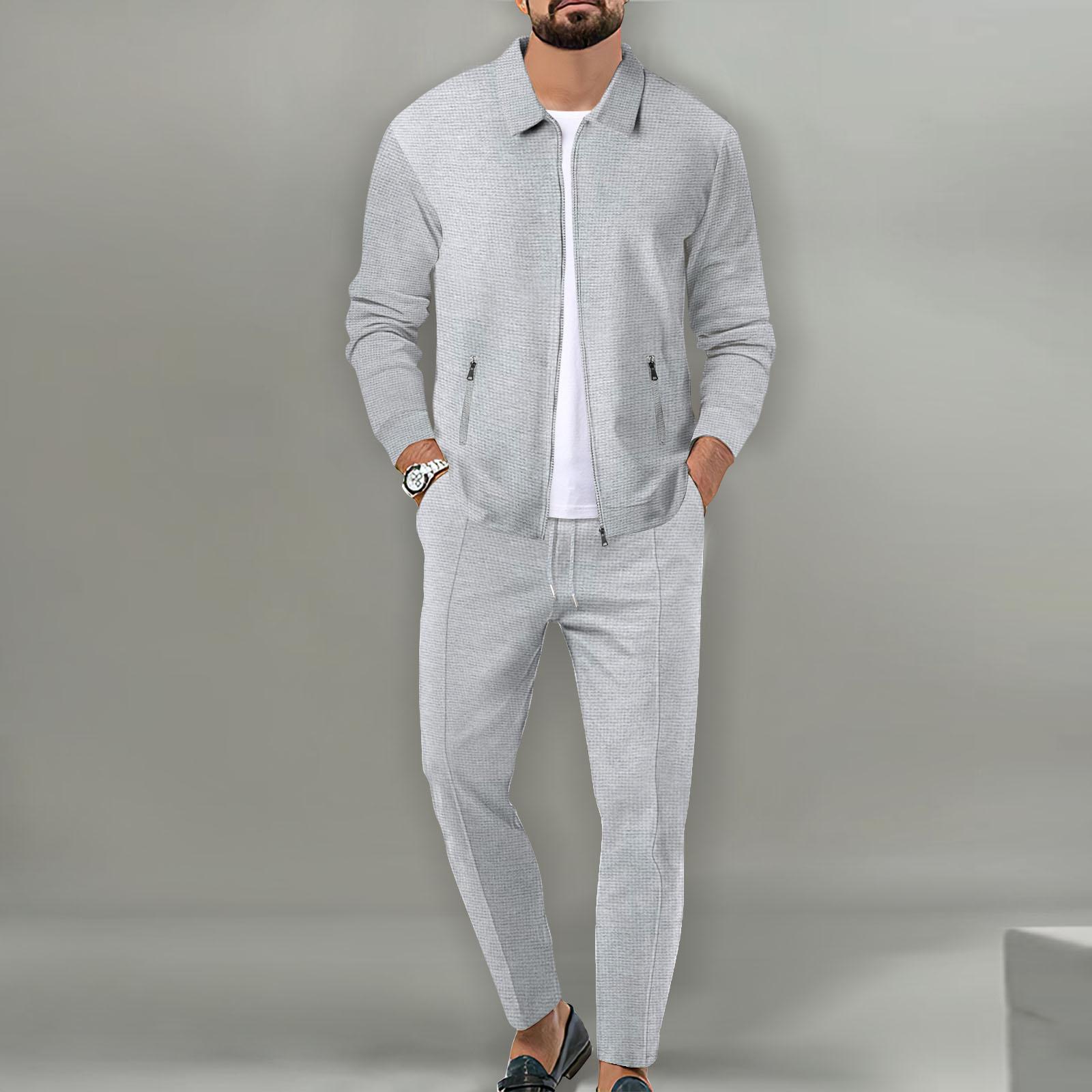 Men s Spring and Autumn Jacket Youth Waffle Chain Pocket Lapel Slim Cardigan Men s Jacket Suit XS
Men s Spring and Autumn Jacket Youth Waffle Chain Pocket Lapel Slim Cardigan Men s Jacket Suit XS