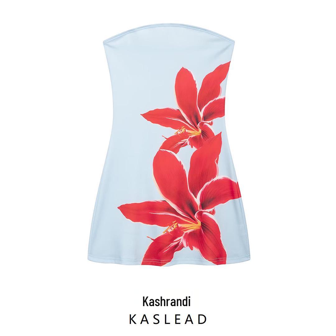 2025 Spring Floral Print Strapless Short Dress – Slim Fit & High Waist, European American Style for Women L світло-синій колір
2025 Spring Floral Print Strapless Short Dress – Slim Fit & High Waist, European American Style for Women L світло-синій колір