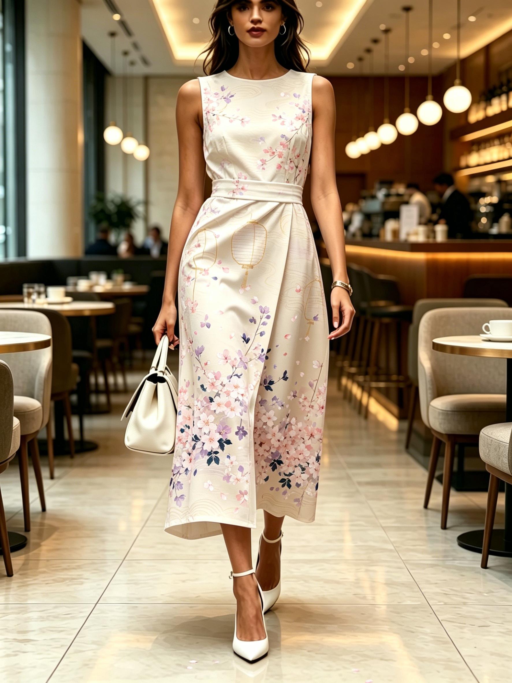 Women Round Neck Sleeveless Midi Dress Cream with Cherry Blossom and Lantern Print Modern Elegant Casual Fashion Spring Summer Autumn Womens Clothing XXL
Women Round Neck Sleeveless Midi Dress Cream with Cherry Blossom and Lantern Print Modern Elegant Casual Fashion Spring Summer Autumn Womens Clothing XXL