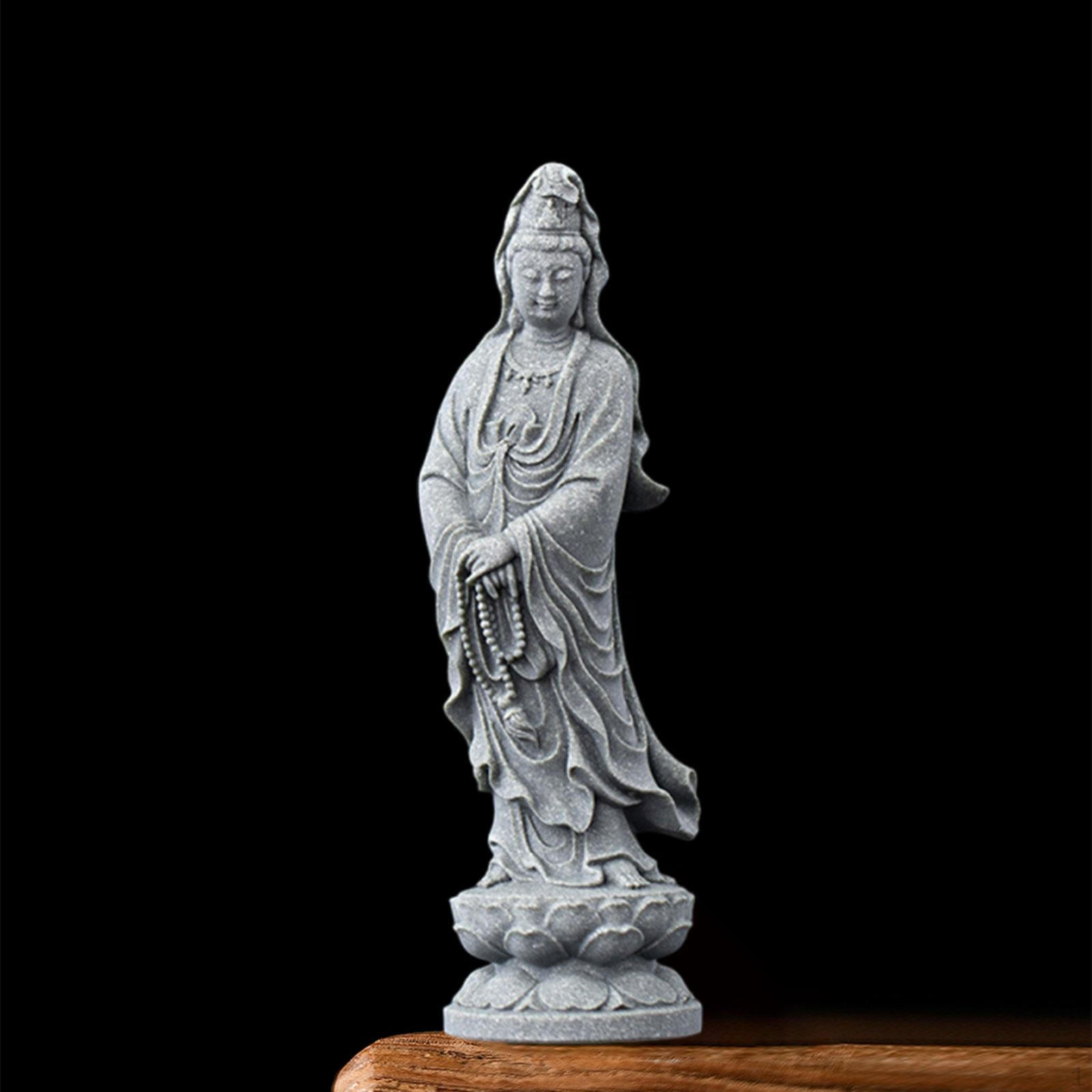Guan Yin Statue Stone Ornament Chinese Female Buddha Sculpture Feng Shui Artwork for Bookshelf
Guan Yin Statue Stone Ornament Chinese Female Buddha Sculpture Feng Shui Artwork for Bookshelf