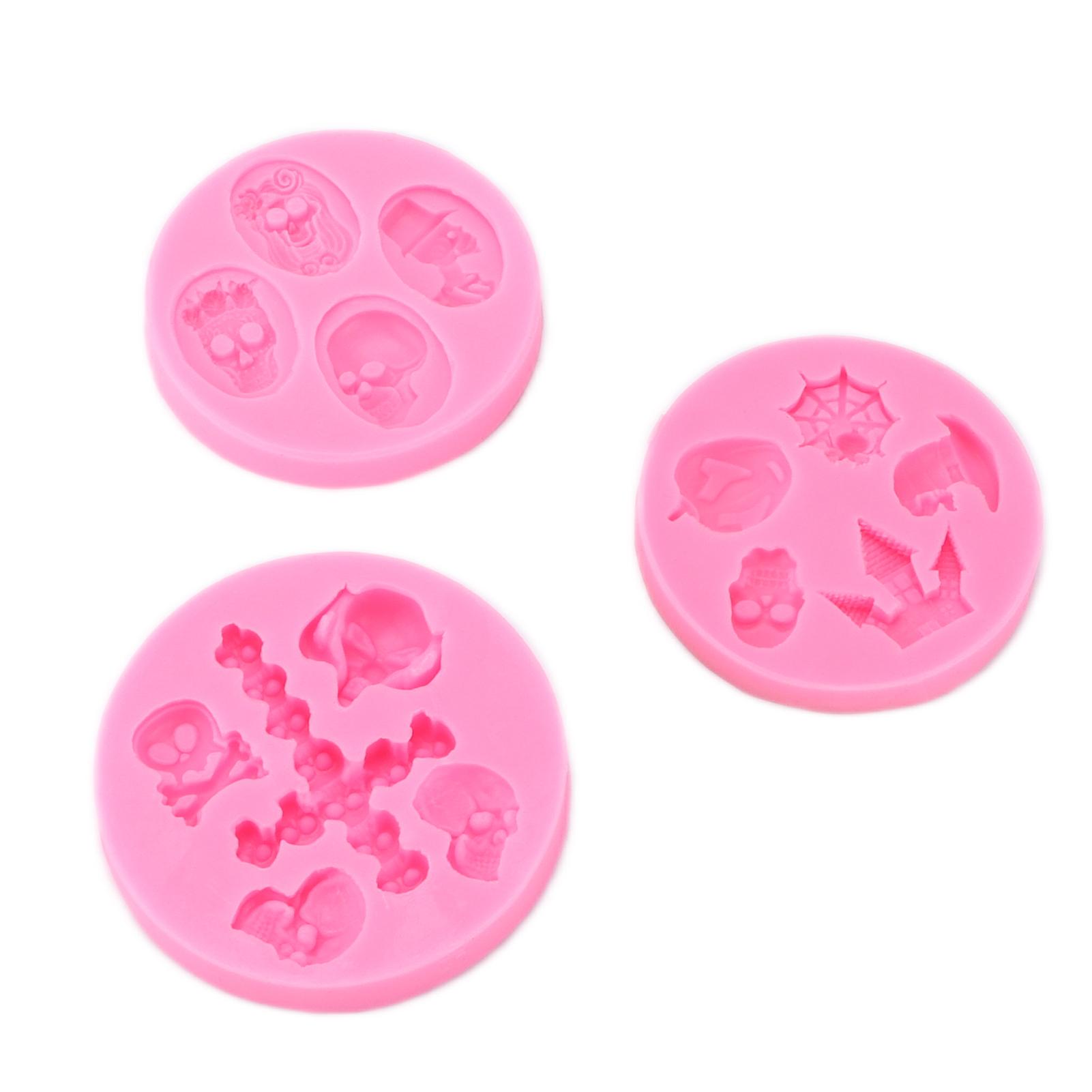 3Pcs Halloween Silicone Mold Skull Castle Mask Shape Resilient Durable Nonstick Halloween Fondant Molds
3Pcs Halloween Silicone Mold Skull Castle Mask Shape Resilient Durable Nonstick Halloween Fondant Molds