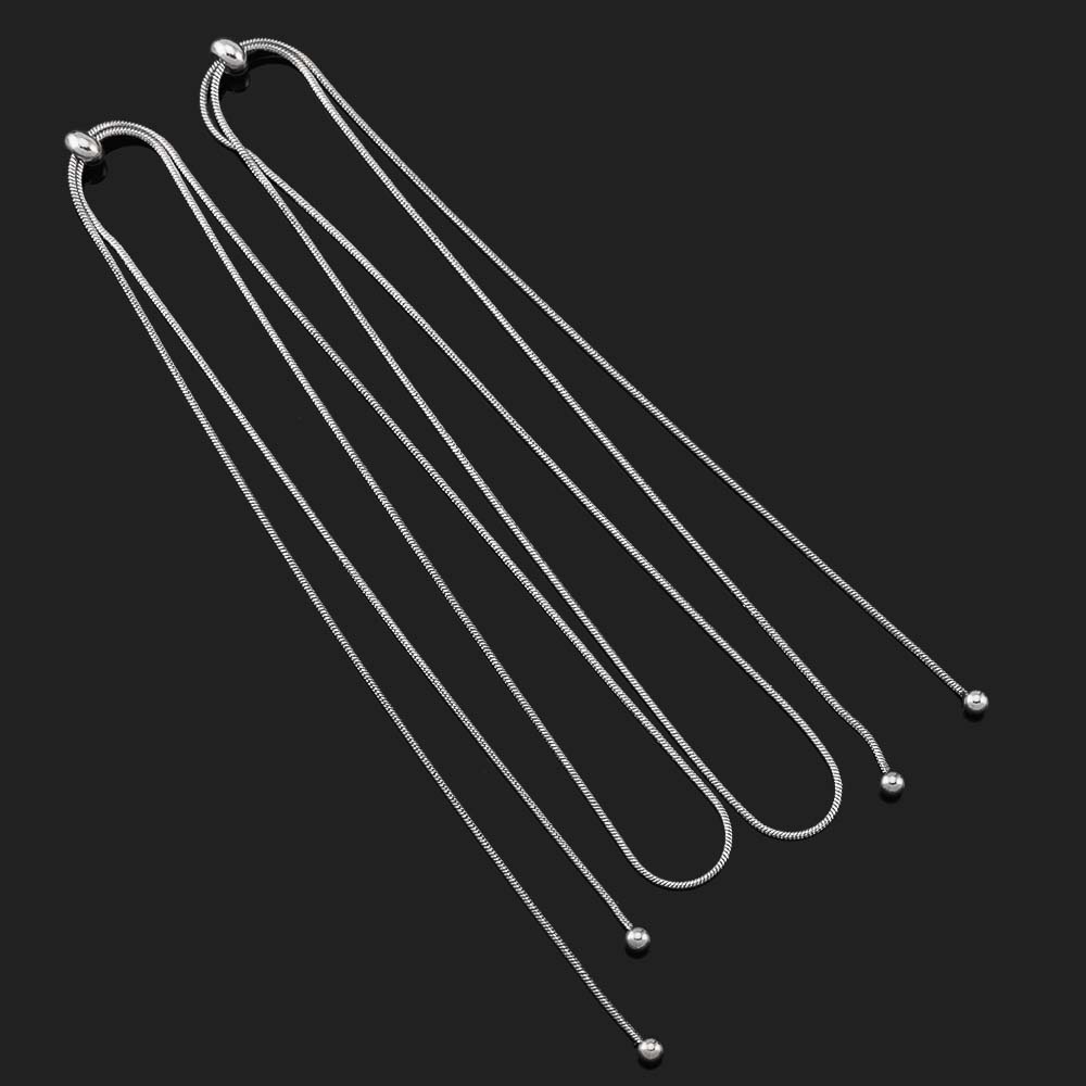 2pcs 1pc Stainless Steel 1.3mm Round Snake Chians Adjustable Chain with Silicone Bead for Men Women Necklaces DIY Jewelry Making 1pc
2pcs 1pc Stainless Steel 1.3mm Round Snake Chians Adjustable Chain with Silicone Bead for Men Women Necklaces DIY Jewelry Making 1pc