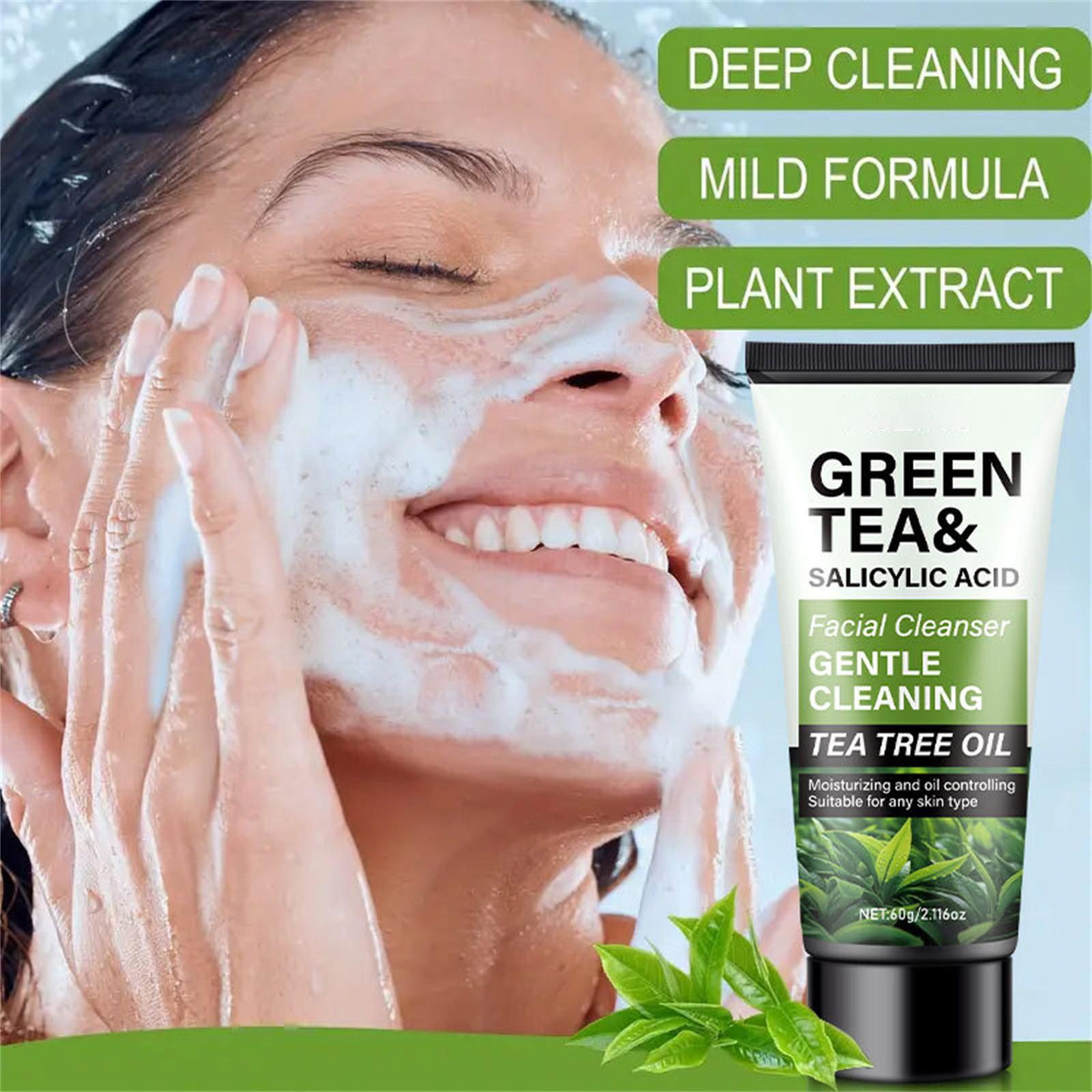 Green Tea & Salicylic Facial Cleanser - 60g, Deep Cleanse With Hyaluronic , Gentle & Moisturizing, Ideal For -Prone, Oily, And Combination Skin One Size
Green Tea & Salicylic Facial Cleanser - 60g, Deep Cleanse With Hyaluronic , Gentle & Moisturizing, Ideal For -Prone, Oily, And Combination Skin One Size