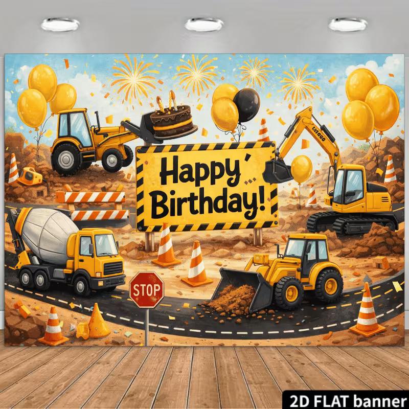 2D Cartoon Construction Vehicle Backdrop, Boys Birthday Party Photography Background 47.2x31.5inch/120*80cm
2D Cartoon Construction Vehicle Backdrop, Boys Birthday Party Photography Background 47.2x31.5inch/120*80cm