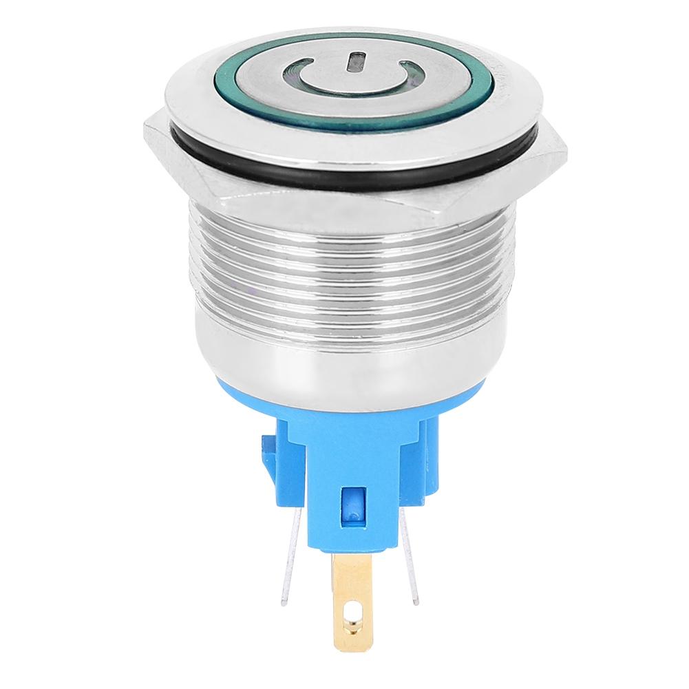 2Pcs IP65 DC1224V 22mm Stainless Steel Reset Button 6Pin Push Button Switch with SignGreen зелений
2Pcs IP65 DC1224V 22mm Stainless Steel Reset Button 6Pin Push Button Switch with SignGreen зелений