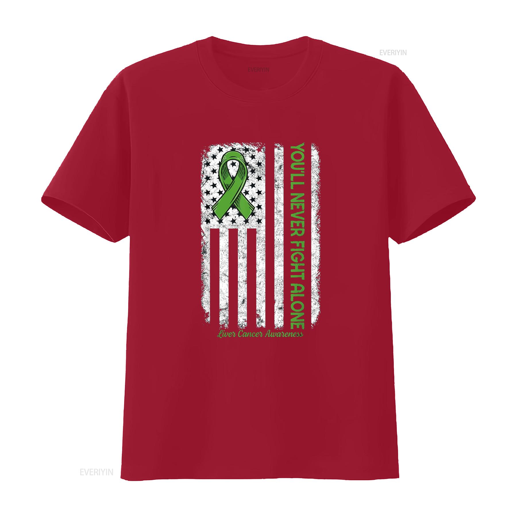 You ll Never fight Alone Flag Green Liver Cancer Awareness T Shirt vintage Washed Versatile Breathable Stretched Casual Stylish S
You ll Never fight Alone Flag Green Liver Cancer Awareness T Shirt vintage Washed Versatile Breathable Stretched Casual Stylish S