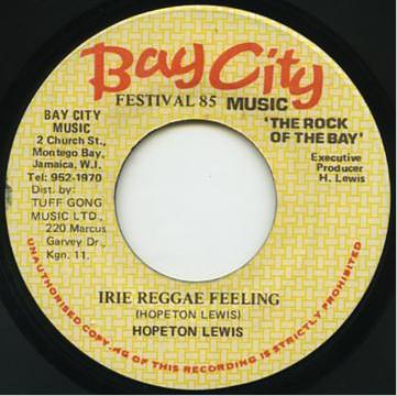 7inch Record HOPETON LEWIS - Irie Reggae Feeling NONE Bay City Music 1985 Jamaica Reggae, Ska & Dub Used
7inch Record HOPETON LEWIS - Irie Reggae Feeling NONE Bay City Music 1985 Jamaica Reggae, Ska & Dub Used
