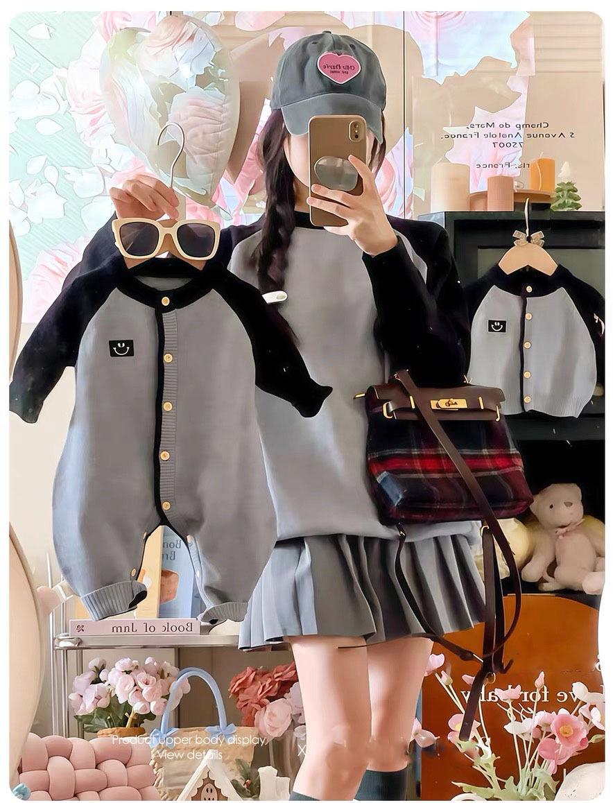 Autumn/Winter Baby Jumpsuit: Cute Long Sleeve Romper for Toddlers and Infants - Ideal for Outings & Parent-Child Matching. Size 140 Top
Autumn/Winter Baby Jumpsuit: Cute Long Sleeve Romper for Toddlers and Infants - Ideal for Outings & Parent-Child Matching. Size 140 Top