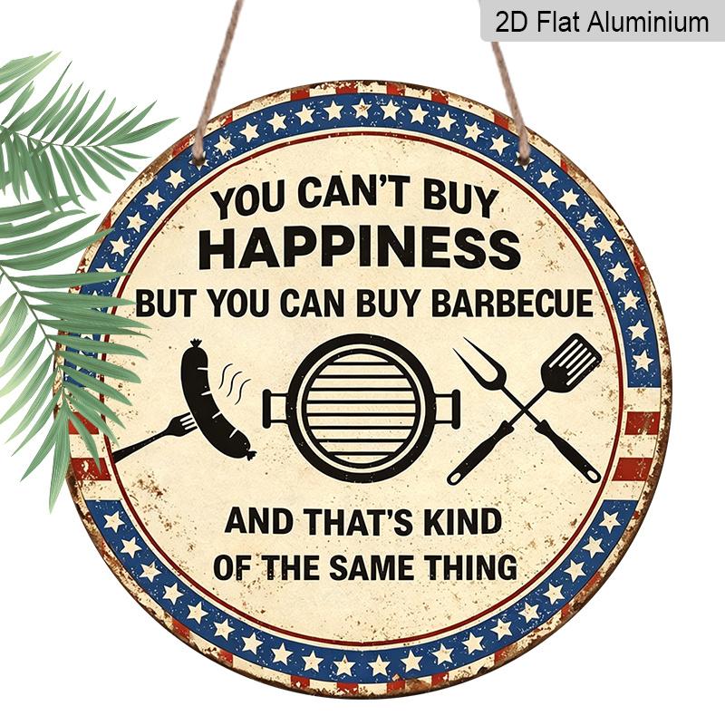 2D Flat, 1pc Round Aluminum Hanging Sign - You Can t Buy Happiness But You Can Buy Barbecue Funny BBQ Quote Metal Wall Art, Vintage Patriotic Stars 7.87x7.87in
2D Flat, 1pc Round Aluminum Hanging Sign - You Can t Buy Happiness But You Can Buy Barbecue Funny BBQ Quote Metal Wall Art, Vintage Patriotic Stars 7.87x7.87in
