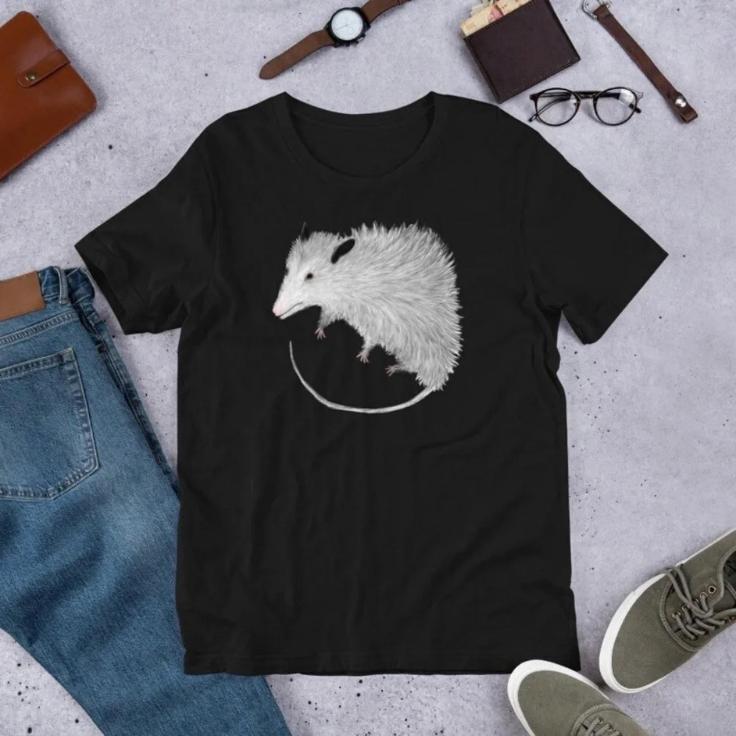 Opossum Pattern Printed Short Sleeve Gothpunk-style T-shirts for Both Men and Women Gift T-shirts for Animal Lovers Unisex S чёрный
Opossum Pattern Printed Short Sleeve Gothpunk-style T-shirts for Both Men and Women Gift T-shirts for Animal Lovers Unisex S чёрный