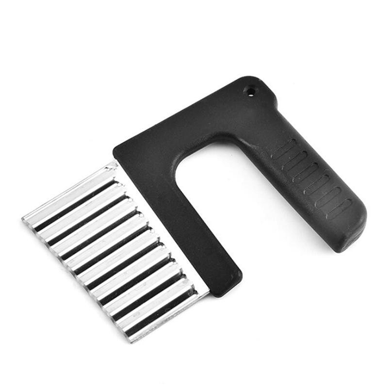 Stainless Steel Potato Chip Slicer Dough Vegetable Fruit Crinkle Wavy Slicer Knife Potato Cutter Chopper French Fry Maker
Stainless Steel Potato Chip Slicer Dough Vegetable Fruit Crinkle Wavy Slicer Knife Potato Cutter Chopper French Fry Maker