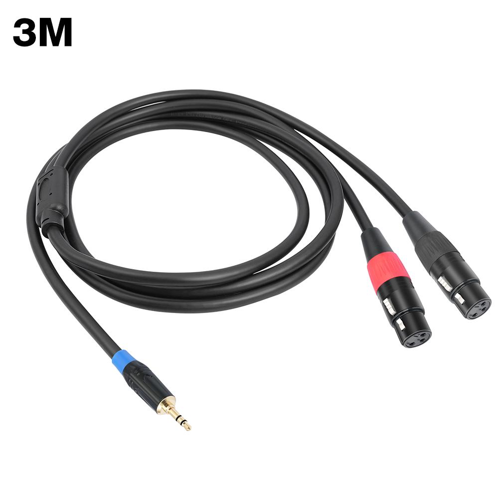 - 1/2/3M 1/8 дюйма Mini Jack на 2 XLR Y-разветвитель адаптер полезный мужской на женский 2M
- 1/2/3M 1/8 дюйма Mini Jack на 2 XLR Y-разветвитель адаптер полезный мужской на женский 2M
